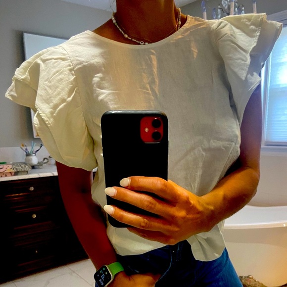 Shirt with flutter sleeves - Picture 1 of 3